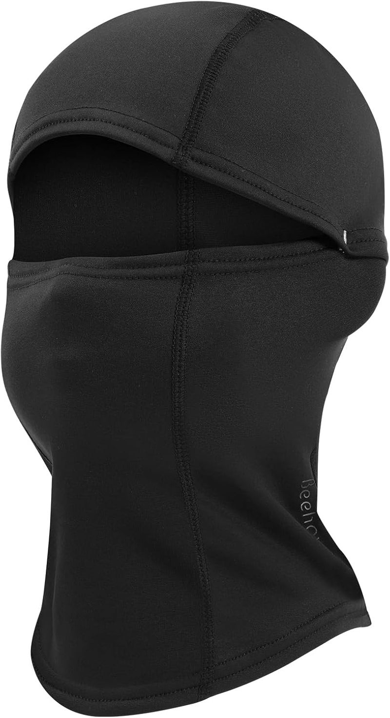 Beehow Store Kids Balaclava Ski Mask Scarf, Kids Fleece Gaiter Cold Weather Full Face Mask for Boys & Girls - Black - Image 1